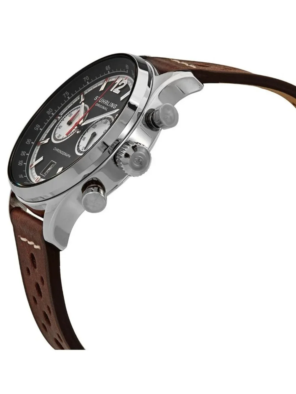 NWT Stuhrling Original Monaco Black Dial Men's Watch